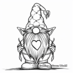 Sophisticated Valentine Gnome Coloring Pages for Adults 4