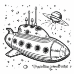 Space Submarine Coloring Pages: Adventure Beyond Earth 1