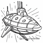 Space Submarine Coloring Pages: Adventure Beyond Earth 2