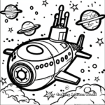 Space Submarine Coloring Pages: Adventure Beyond Earth 3