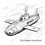 Space Submarine Coloring Pages: Adventure Beyond Earth 4