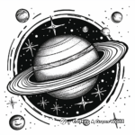 Space Theme Dot Planet Coloring Pages 4