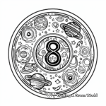 Space-Themed Number 8 Coloring Pages 4