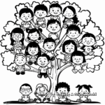 Spacious Large Family Tree Coloring Pages 2