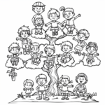 Spacious Large Family Tree Coloring Pages 3