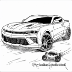 Special Edition Camaro: Hot Wheels 50th Anniversary Coloring Pages 2