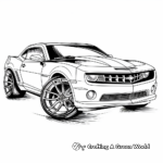 Special Edition Camaro: Hot Wheels 50th Anniversary Coloring Pages 3