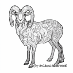 Spectacular Mouflon Ram Coloring Pages 1