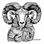 Spectacular Mouflon Ram Coloring Pages 2