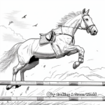 Spectacular Paint Horse Jumping Coloring Pages 2