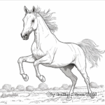 Spectacular Paint Horse Jumping Coloring Pages 3