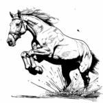 Spectacular Paint Horse Jumping Coloring Pages 4