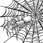 Spider and its Web Coloring Pages 1