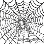 Spider and its Web Coloring Pages 2