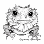 Spiky Frills of a Frilled Lizard Coloring Pages 2