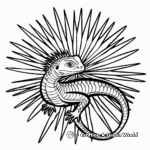 Spiky Frills of a Frilled Lizard Coloring Pages 4