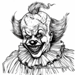Spooky Grinning Clown Coloring Pages 2