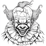 Spooky Grinning Clown Coloring Pages 4