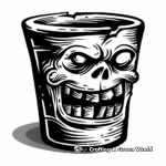 Spooky Halloween Cup Coloring Pages 1