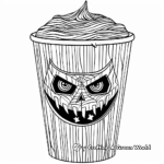 Spooky Halloween Cup Coloring Pages 2