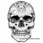 Spooky Halloween Skull Coloring Pages 2