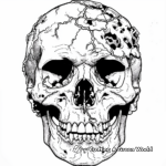 Spooky Halloween Skull Coloring Pages 3