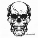Spooky Halloween Skull Coloring Pages 4