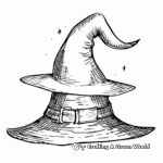 Spooky Witch Hat Coloring Pages 2