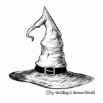 Spooky Witch Hat Coloring Pages 3