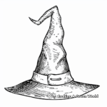 Spooky Witch Hat Coloring Pages 4