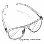 Sports in Style: Athletic Glasses Coloring Pages 2