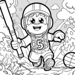 Sports Themed Number 5 Coloring Pages 3