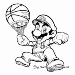 Sporty Waluigi: Sports-Themed Coloring Pages 2