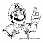 Sporty Waluigi: Sports-Themed Coloring Pages 4