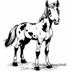Sprightly Paint Horse Foal Coloring Pages 3