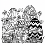 Springtime Easter Scenery Coloring Pages 1