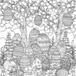 Springtime Easter Scenery Coloring Pages 2