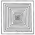 Square within Square: Layered Squares Coloring Pages 4