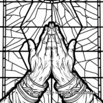 Stained Glass Praying Hands Coloring Pages 2
