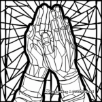 Stained Glass Praying Hands Coloring Pages 3