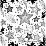 Star-filled Autumn Night Coloring Pages 3