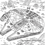 Star Wars Millennium Falcon Scene Coloring Pages 3