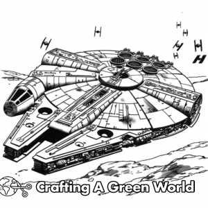 Millennium Falcon Coloring Pages - Free &amp; Printable!