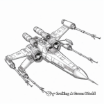 Star Wars Themed X-Wing Coloring Pages 1