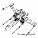 Star Wars Themed X-Wing Coloring Pages 3