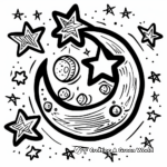 Starry Night with Moon Coloring Pages 3