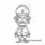Steampunk Character: Dapper Gentleman Coloring Pages 1