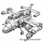 Steampunk Flying Machine Coloring Pages 4