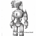 Steampunk Robots Coloring Pages for Kids 2