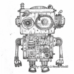 Steampunk Robots Coloring Pages for Kids 3